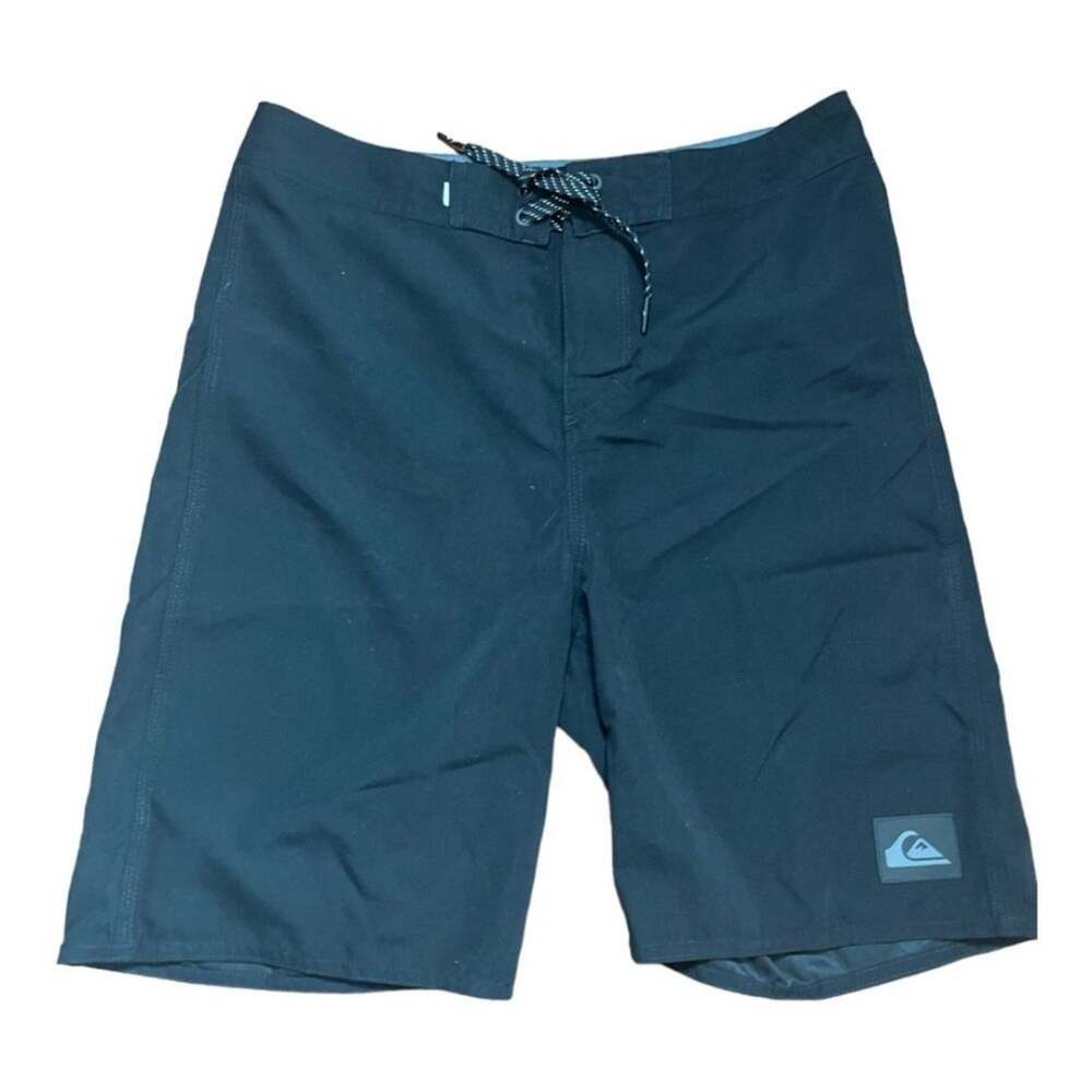 Quiksilver Dryflight swim surf board shorts black tie waist size 28